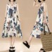 Plus Size Vintage Women Floral Printed Sleeveless Maxi Dresses