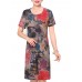 Summer Mother Dress Personalized Floral Printed Chiffon Straight Dress