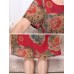 Summer Mother Dress Personalized Floral Printed Chiffon Straight Dress