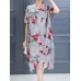 Plus Size Women Casual Dress Summer Long Maxi Robe Dresses