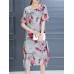 Plus Size Women Casual Dress Summer Long Maxi Robe Dresses