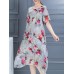 Plus Size Women Casual Dress Summer Long Maxi Robe Dresses