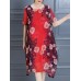 Plus Size Women Casual Dress Summer Long Maxi Robe Dresses