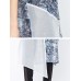 Plus Size Hot Sale Women Elegant Asymmetrical Organza Dress Long Print Dress