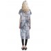 Plus Size Hot Sale Women Elegant Asymmetrical Organza Dress Long Print Dress