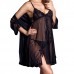 Women Sexy Net Yarn Fabric Loose Three Sets Of Pajamas