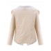 Women Lapel Long Sleeve Zip-Pocket Cool PU Jacket