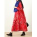 Plus Size Vintage Women Floral Printed Maxi Dress