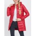 Casual Women Pure Color Hooded Long Sleeve Down Coats