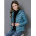 Casual Women Zipper Pure Color Long Sleeve Down Jackets