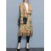 Elegant Women Printed Tassel Folk Style Long Sleeve Coats