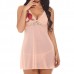 Women Sexy Sling Dress Sleeveless Hollow Lace Triangle Cup Sleepwear