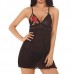 Women Sexy Sling Dress Sleeveless Hollow Lace Triangle Cup Sleepwear