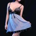 Sexy Sleeveless Lace Bow-knot Transparent Mesh Comfort Nightdress