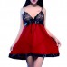 Sexy Sleeveless Lace Bow-knot Transparent Mesh Comfort Nightdress