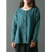 Vintage Women Jacquard Solid Color Cardigan Open Front Coats