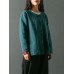 Vintage Women Jacquard Solid Color Cardigan Open Front Coats