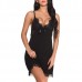 Women Sleeveless Sexy Deep V Soft Modal Sleepwear Sling Dress