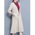 Elegant Embroidery Pockets Long Sleeve Mid-long Knitting Coats