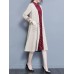 Elegant Embroidery Pockets Long Sleeve Mid-long Knitting Coats