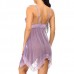 See Through Flounces Backless Nightdress Sexy Lingerie