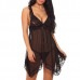 See Through Flounces Backless Nightdress Sexy Lingerie