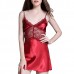 Simulation Silk Sling Sexy Back Women Lingerie Transparent Lace Sleepwear