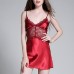 Simulation Silk Sling Sexy Back Women Lingerie Transparent Lace Sleepwear