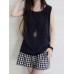 Women Sleeveless Solid Color Loose Vintage Tank Tops