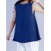 Women Sleeveless Cotton Solid Vest Tank Tops