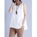 Women Sleeveless Cotton Solid Vest Tank Tops