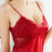 Ice Silk Sexy Sling Dress Lace Jacquard Thin Sleepwear Women Harness Pajamas