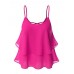 Casual Women Chiffon Sleeveless Irregular Hem Strap Tops