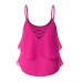 Casual Women Chiffon Sleeveless Irregular Hem Strap Tops