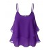 Casual Women Chiffon Sleeveless Irregular Hem Strap Tops