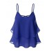 Casual Women Chiffon Sleeveless Irregular Hem Strap Tops