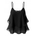 Casual Women Chiffon Sleeveless Irregular Hem Strap Tops