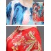 Plus Size Silk A-Line Short Sleeve Chinese Style  Dress