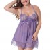 Plus Size Sexy Lace Sling Dress Translucent Mesh Women Sleepwear