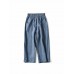 Women Solid Color Elastic Waist Loose Casual Pants