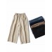 Women Solid Color Elastic Waist Loose Casual Pants