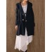 Vintage Long Sleeve Linen Cotton Hooded Mid-long Coats