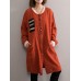 Vintage Women Long Sleeve Solid Color Coats