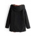 Women Casual Fleece Warm Winter Hooded Two-Face Coats