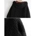 Women Casual Fleece Warm Winter Hooded Two-Face Coats