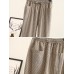 Casual Women Cotton Linen Elastic Waist Striped Trousers Pants