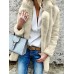 Women Pure Color Fleece Warm Thicken Winter Casual Coats