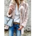 Women Pure Color Fleece Warm Thicken Winter Casual Coats