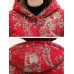 Autumn Winter Fleece Thicken Print Hooded Long Sleeve Coats