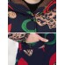 Vintage Women Printed Long Sleeve Fleece Hooded Coats